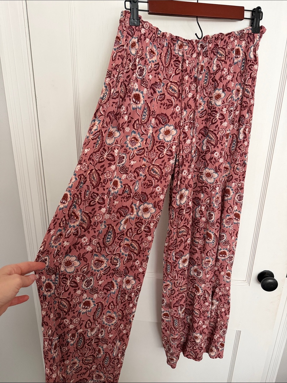 Maurices Rose Pink Paisley Pants
